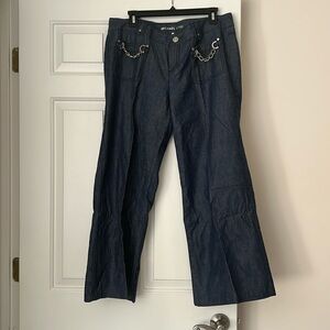 Michael Kors Wide bottom denim linen pants